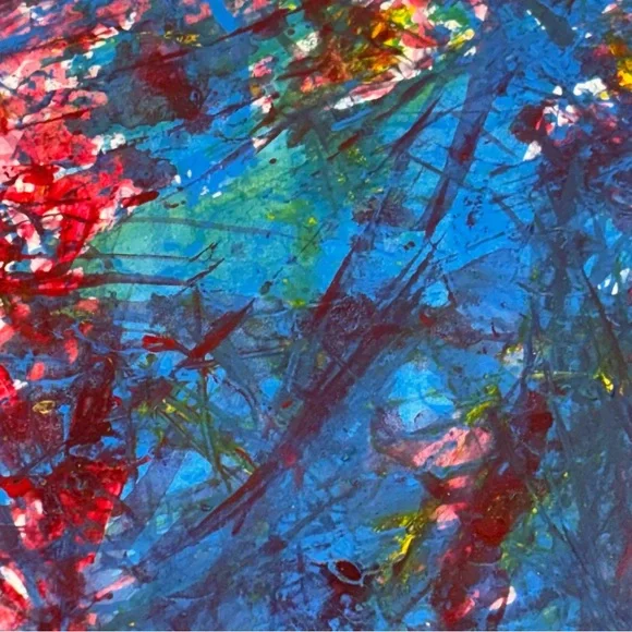 Abstract Blue and Red Art